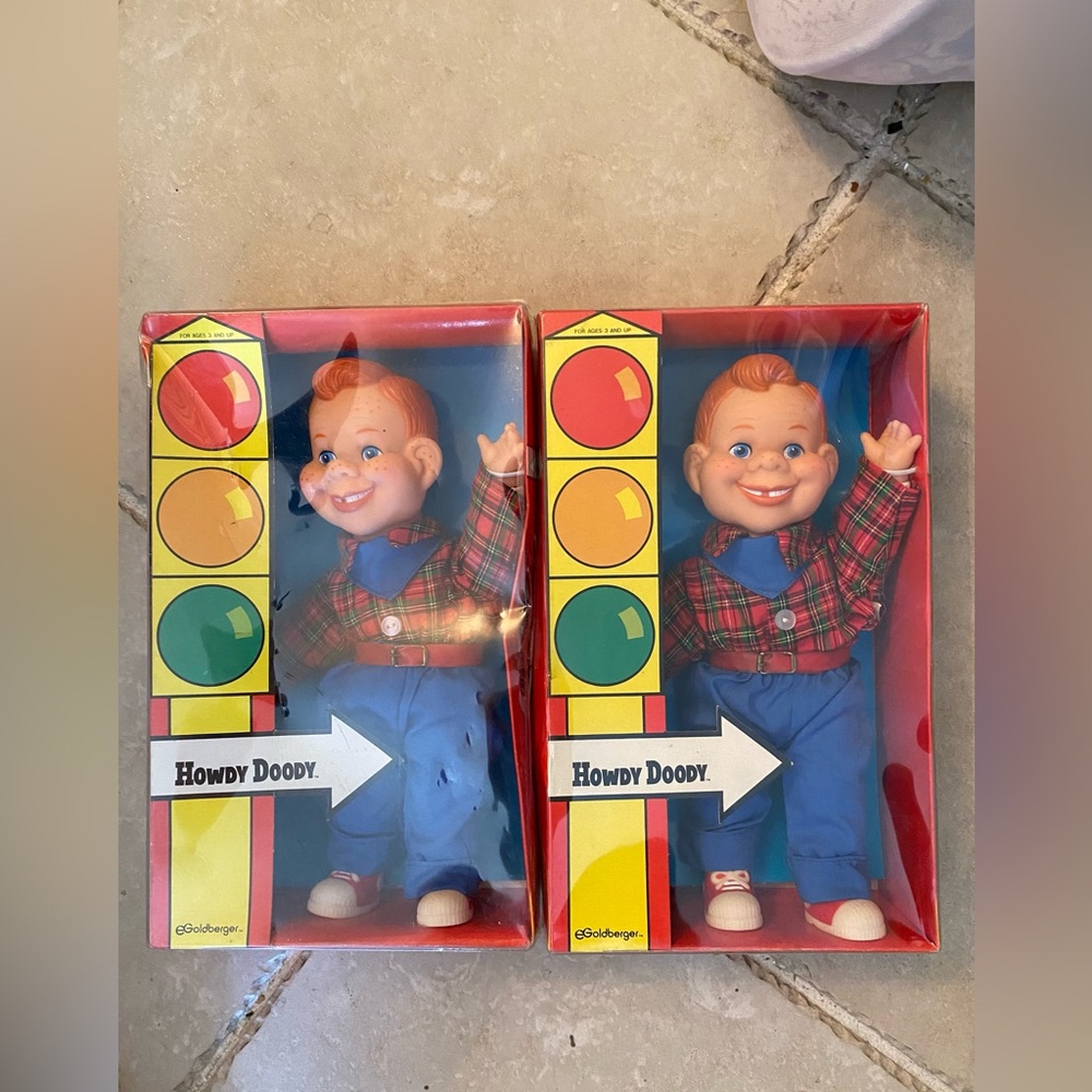 Two 1972 Howdy Doody Dolls In Original Packaging